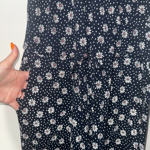 Sundry Ditsy Floral Wrap Jumpsuit - Navy 1/S - Picture 9 of 13